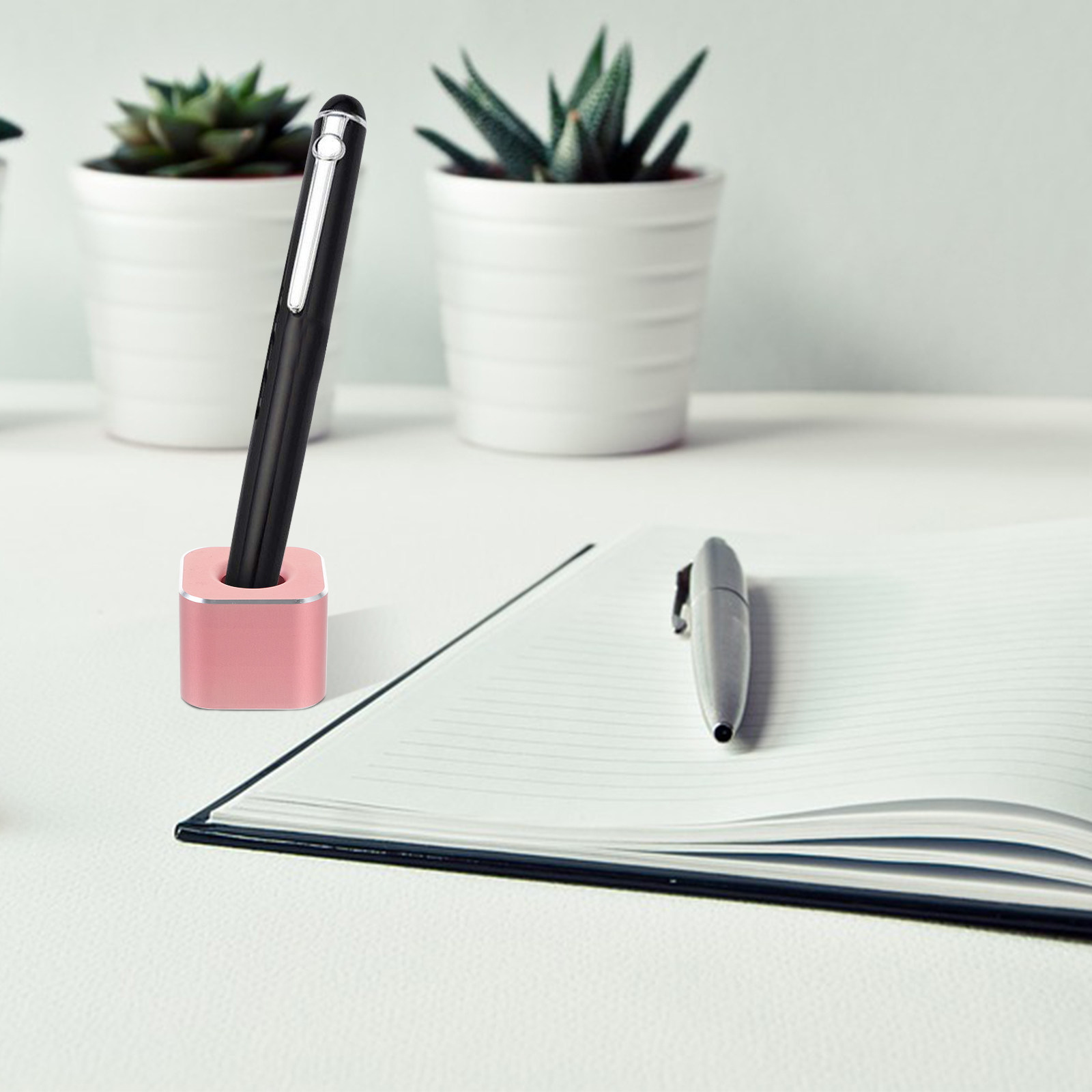 Pen Rest Single - Alüminyum Alaşımlı Metal Kalemlik, Tek Delikli,