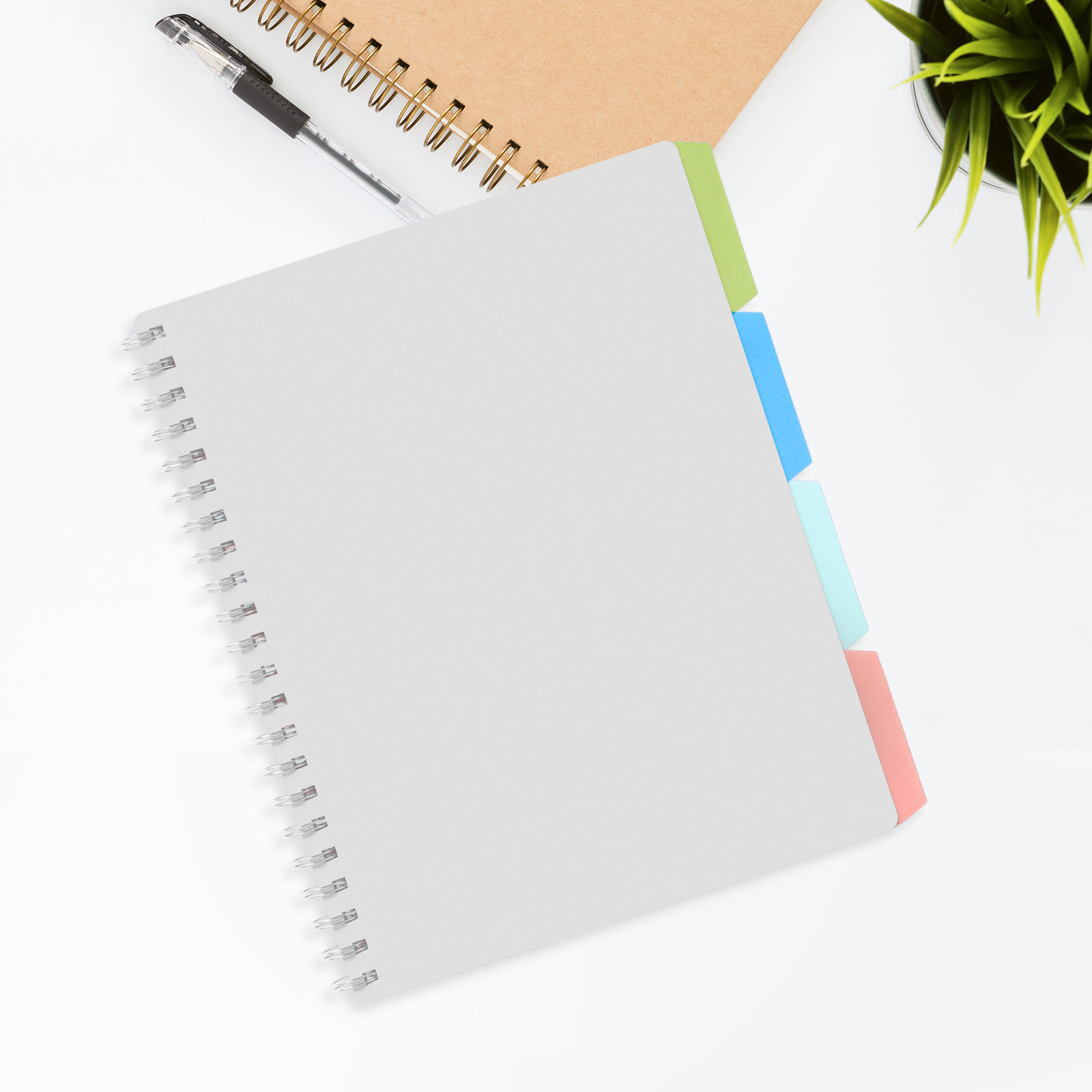 Tab Divider A4 - 4 Set Sağlam Plastik Not Defteri