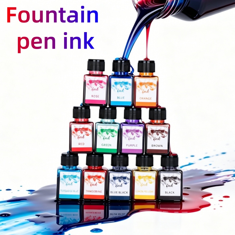 12 Renkli Dolma Kalem Mürekkeb - Fountain Pen Bottled Ink incelemesi ve fiyatı